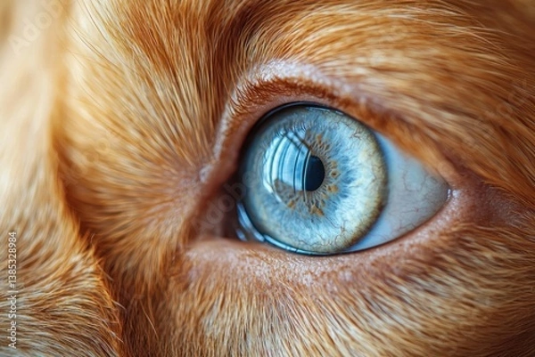 Fototapeta Captivating Canine Gaze: A Close-Up of a Dog's Eye