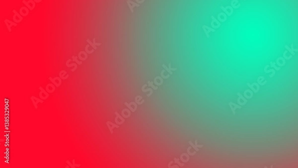 Fototapeta Neon red and ggreen mint radial circle graidient  color  background
