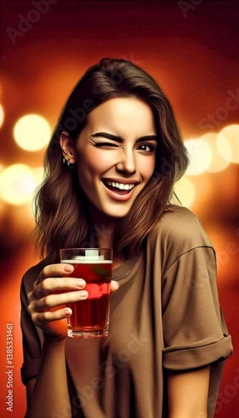 Fototapeta Night Shards: Cocktail and Style