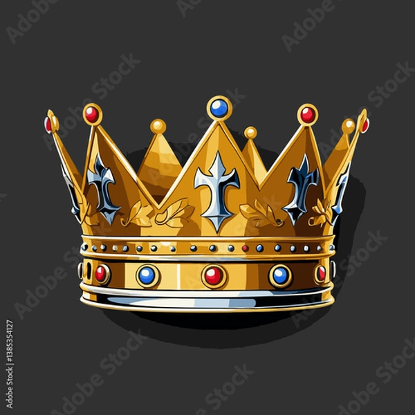 Obraz golden crown vector for graphic design needs