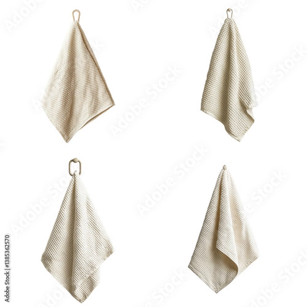 Obraz Cream Waffle Weave Kitchen Towel