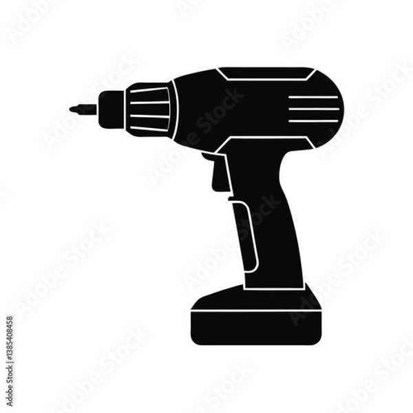 Fototapeta impact driver isolated with white background