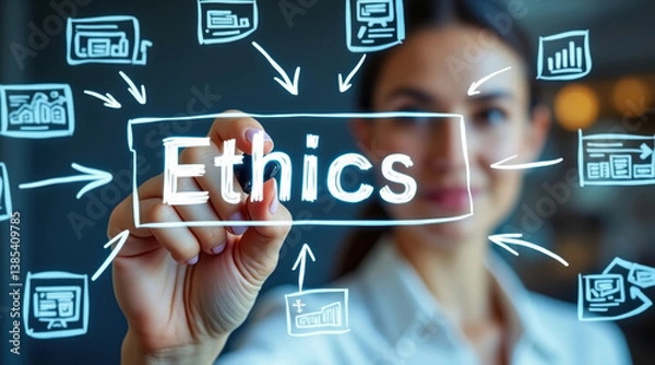 Fototapeta Corporate social responsibility ethics Ethics in corporate social responsibility is crucial for maintaining integrity and trust in business practices.