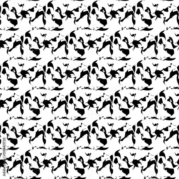 Fototapeta Background, vector pattern seamless spotted monochrome