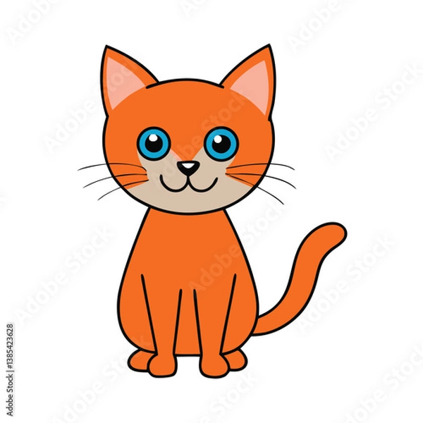 Fototapeta  Funny Cat vector art