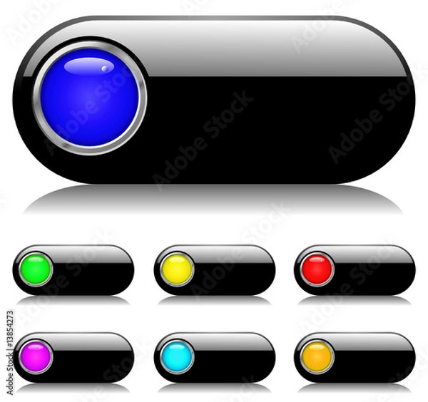 Obraz Black Button Set
