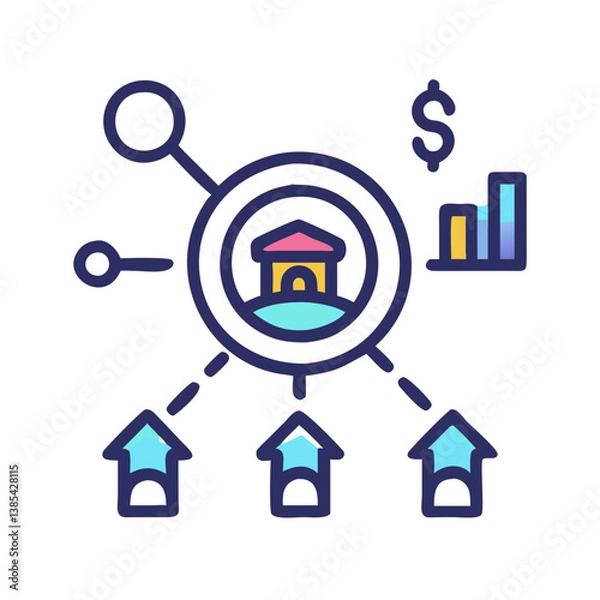 Fototapeta  Market Opportunity Exploration Icon