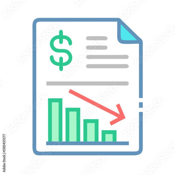Fototapeta  Icon for Assessing Profit and Loss Statement Accuracy