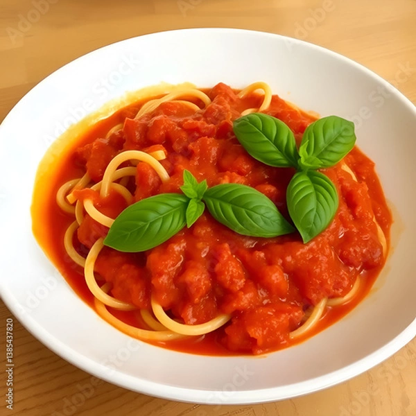 Obraz spaghetti with tomato sauce