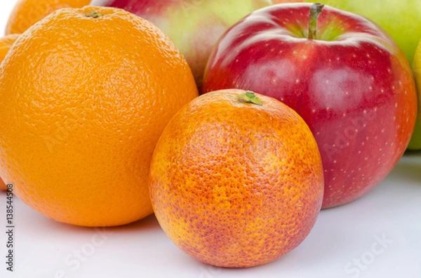 Obraz лимон яблоко апельсин