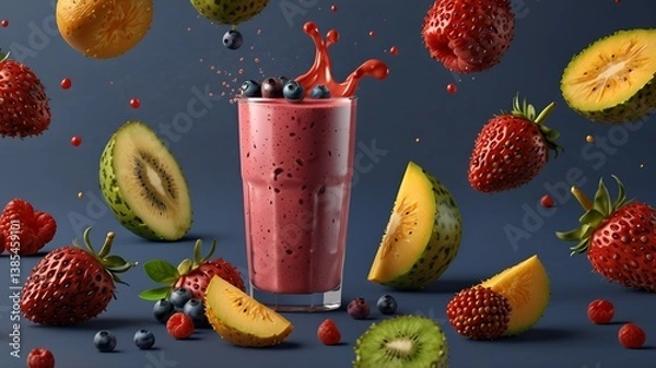 Obraz Fruit Burst Packaging Mockup