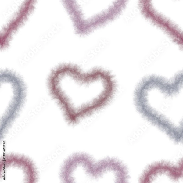 Fototapeta love hearts seamless abstract pattern background fabric fashion design print wrapping paper digital illustration art texture textile wallpaper colorful apparel image 