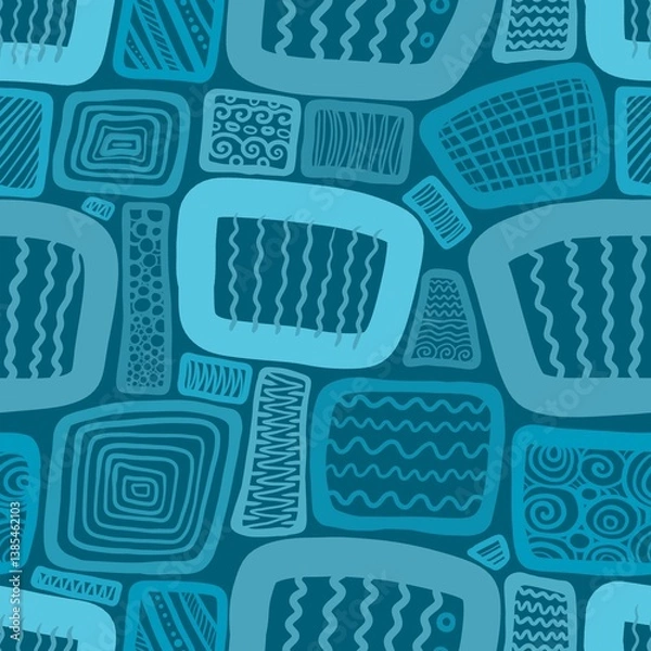 Obraz seamless pattern with hand drawn elements
