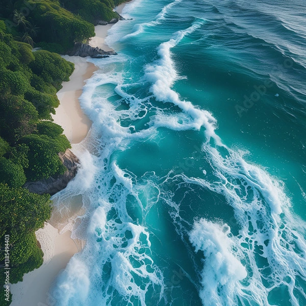 Obraz waves crashing on the beach