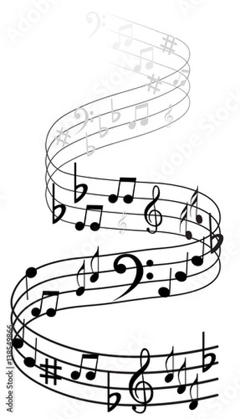 Obraz Music Note Background