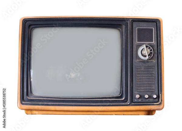 Obraz Old Television isolated transparent background