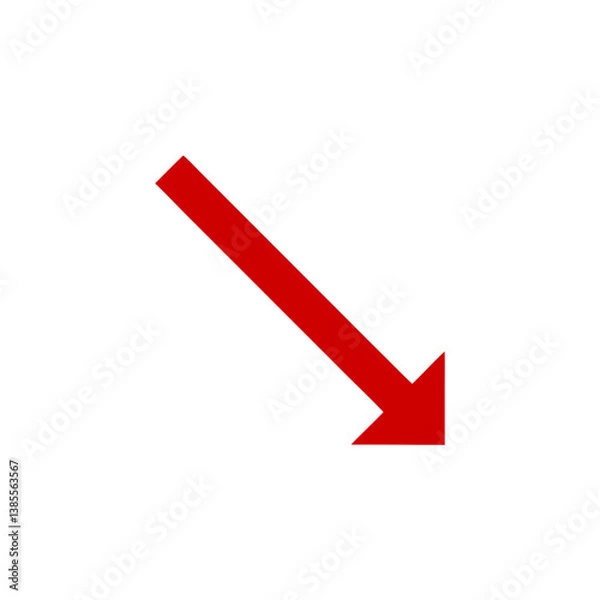 Obraz red arrow without background