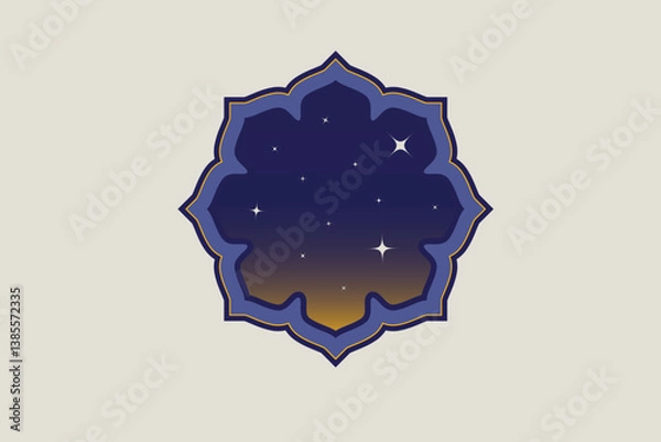 Obraz Seamless geometric pattern in authentic arabian style. Vector illustration