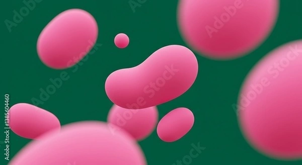 Obraz Pink Bloom on Emerald AI Generated