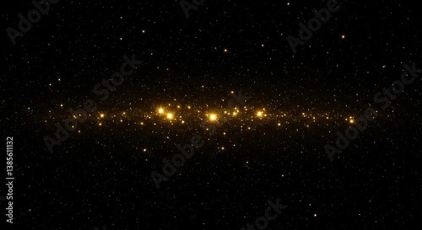 Fototapeta Golden Dust Lane AI Generated