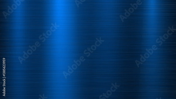 Obraz Blue metal technology background with abstract polished, brushed texture, chrome, silver, steel, aluminum for design concepts, wallpapers, presentations, posters, prints and web. Vector illustration.