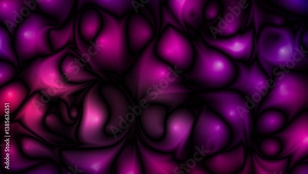 Obraz Purple abstract futuristic glossy 3D background with ambient occlusion effect for design concepts, wallpapers, presentations, posters, covers, prints and web. Vector illustration.