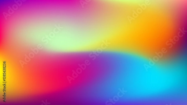 Obraz Abstract liquid neon blurred soft colourful gradient background. Gradient mesh. Modern template for design concepts, wallpapers, presentations, posters, prints and web. Vector illustration.