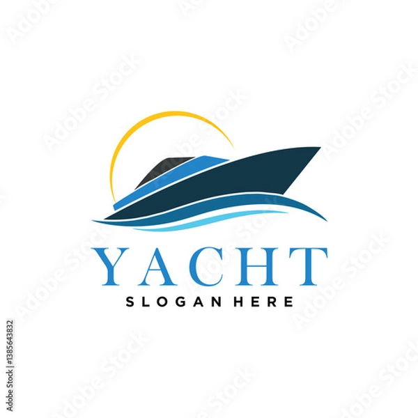 Obraz yacht logo design concept vector template