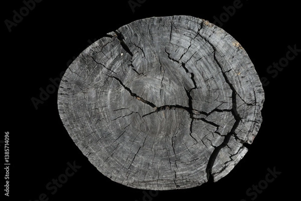 Obraz tree stump wood trunk Isolated background object wallpaper high quality  texture pattern