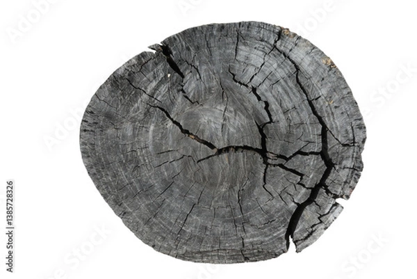 Obraz tree stump wood trunk Isolated background object wallpaper high quality texture pattern