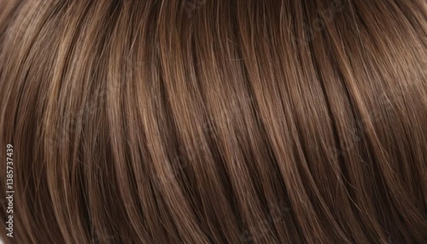 Obraz Detailed macro shot displaying layered, warm toned brunette hair textures