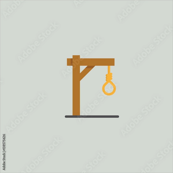 Fototapeta gallows icon flat design