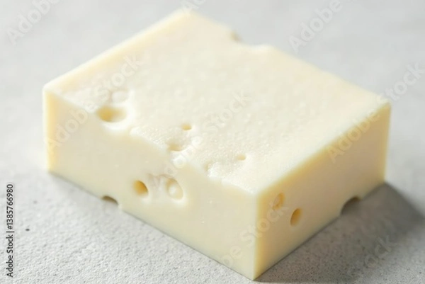 Fototapeta Textured surface of a white cheese block, pure backdrop , cheese, smooth