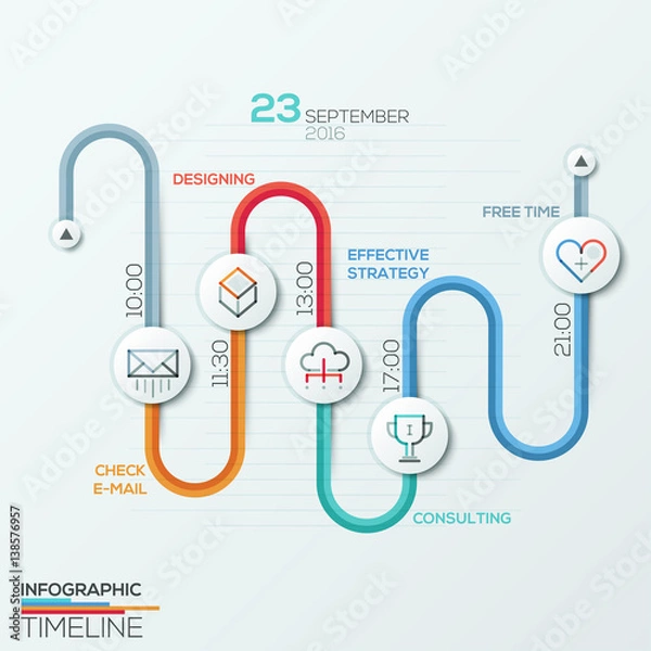 Fototapeta Modern infographics options banner.