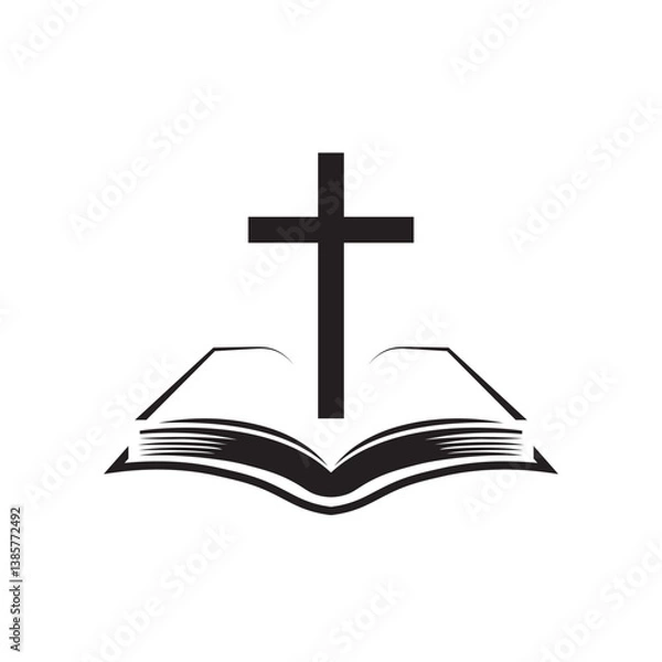 Fototapeta  Bible & Cross Icon