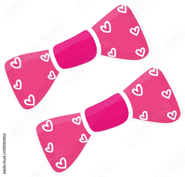 Obraz Cute bow hair clips