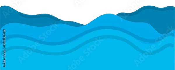 Obraz blue wave background