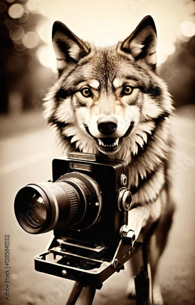 Obraz wolf in the snow