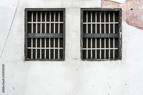 Obraz Jail's window on white wall