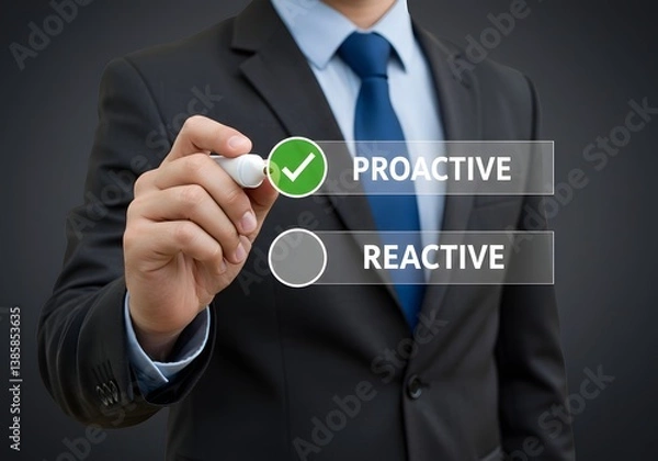 Obraz Proactive, Reactive Choice, Business Decision
