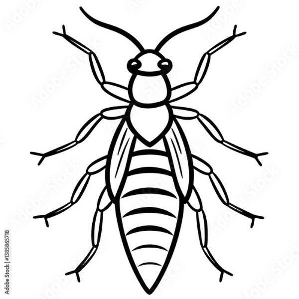 Fototapeta Termite Outline Vector Illustration