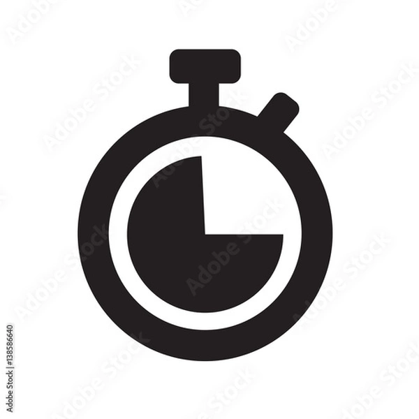 Fototapeta Clock icon vector illustration