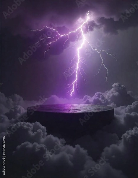 Obraz lightning in the sky stage