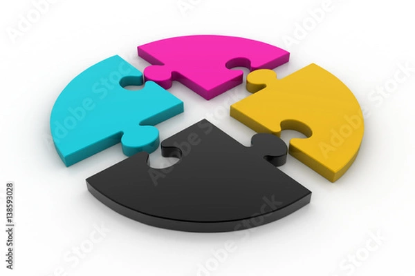 Obraz Cmyk puzzles
