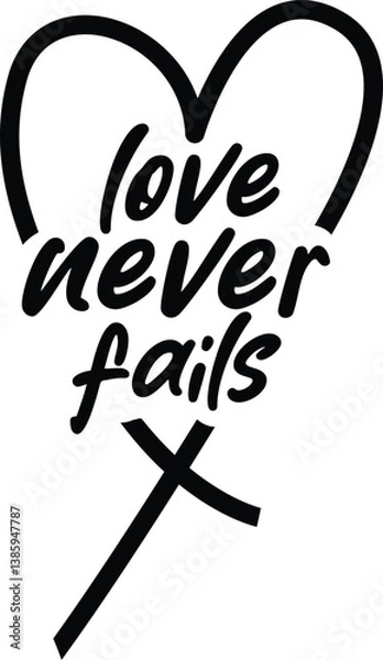 Obraz Love never fails