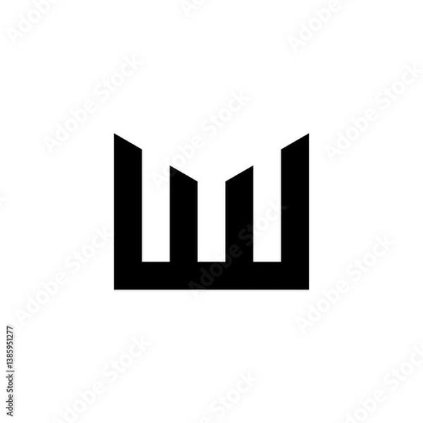 Fototapeta letter M logo