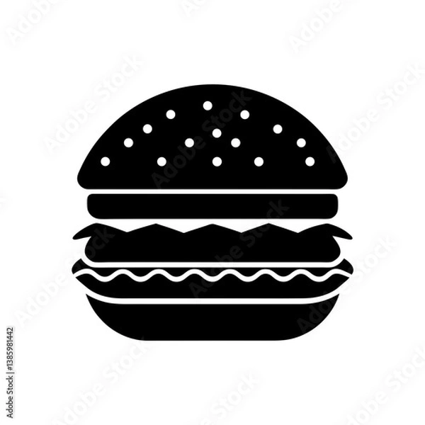 Obraz hamburger vector illustration