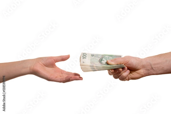 Obraz pieniądze w banknotach