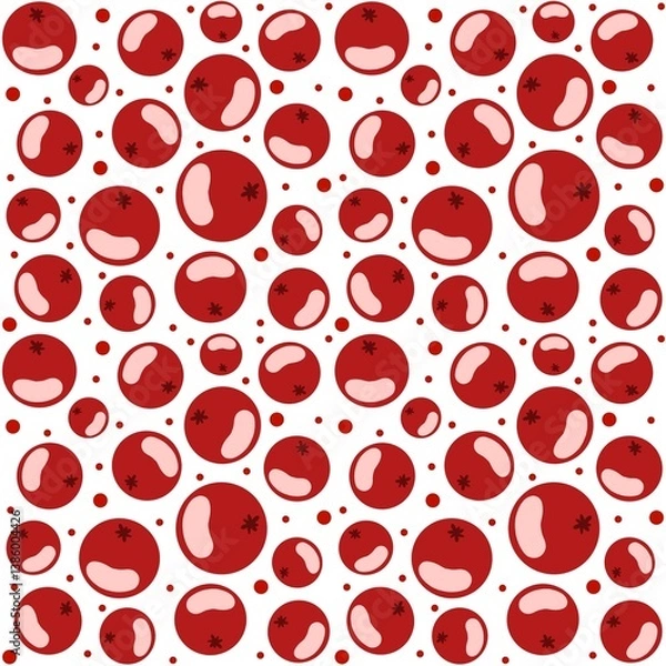 Fototapeta Seamless pattern with cranberry