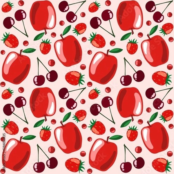 Obraz Seamless pattern with summer fruit